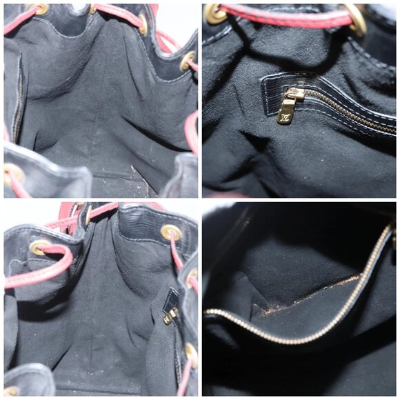 LOUIS VUITTON Epi Noe Shoulder Bag Bicolor Black Red - Picture 15 of 16